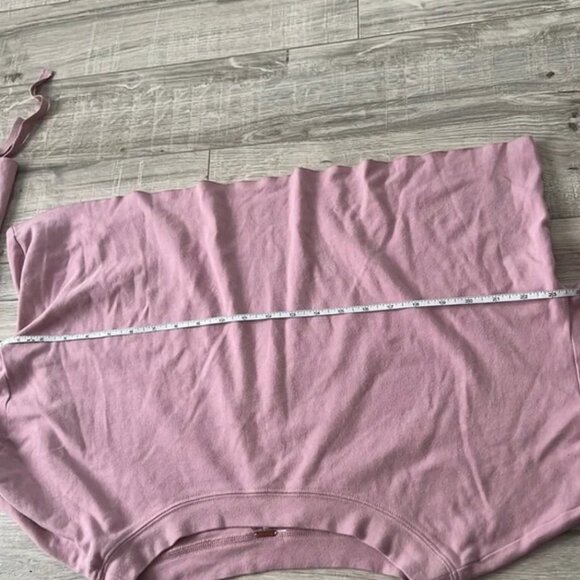 Free People Holala Cropped Sweatshirt - Rose Pink (Size M/Oversized) - Picture 7 of 8